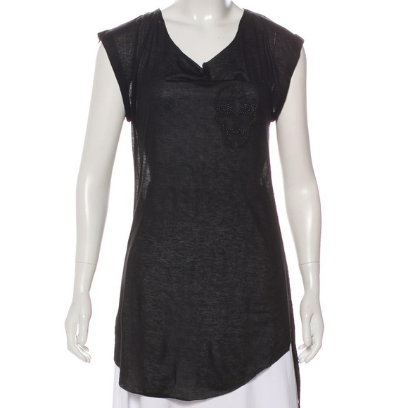 Thomas Wylde Tops - Thomas Wylde Embellished Skull Tee
